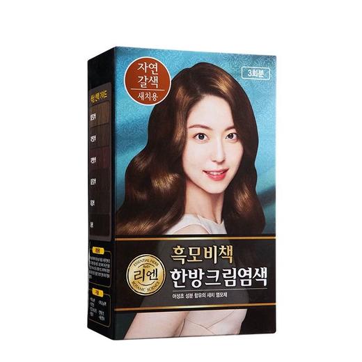 리엔 흑모비책 한방크림염색 자연갈색 새치용 8ml 商品图0