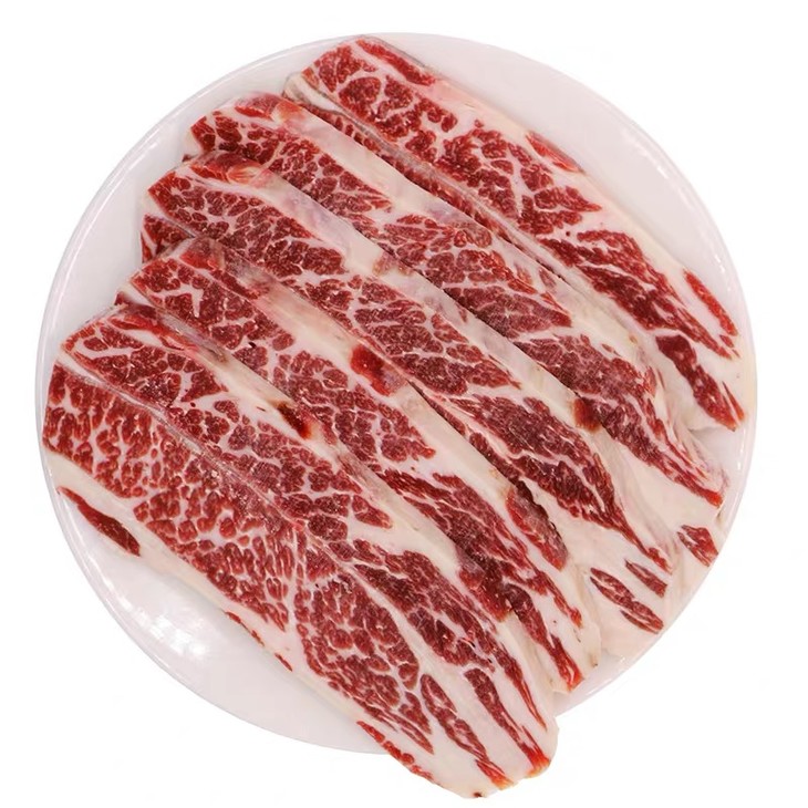 多退少补)澳洲进口安格斯谷饲m5-m6级雪花牛小排1000g原切牛排儿童