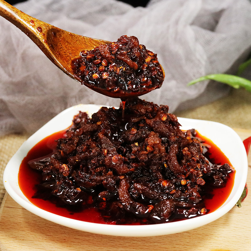 贵州特产老干妈干煸肉丝油辣椒260g/瓶香辣菜60g风味下饭菜凉拌咸菜