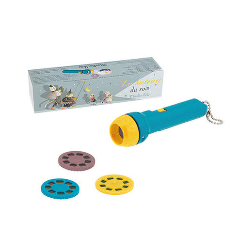 法国moulinroty小时光系列亲子互动讲故事投影灯手电筒 商品图1