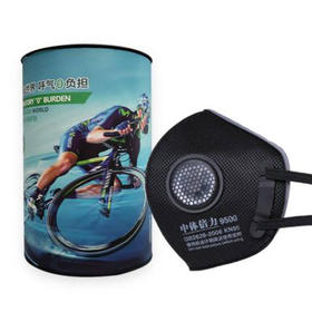 中体倍力9500-G6防护口罩（黑色耳戴式+颈戴式）