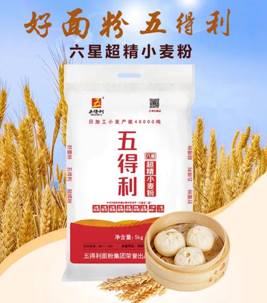 五得利超精小麦粉六星5公斤/袋5袋/包 商品图0