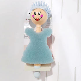 西班牙Vigar娃娃头碟刷+裙子海绵块-蓝色