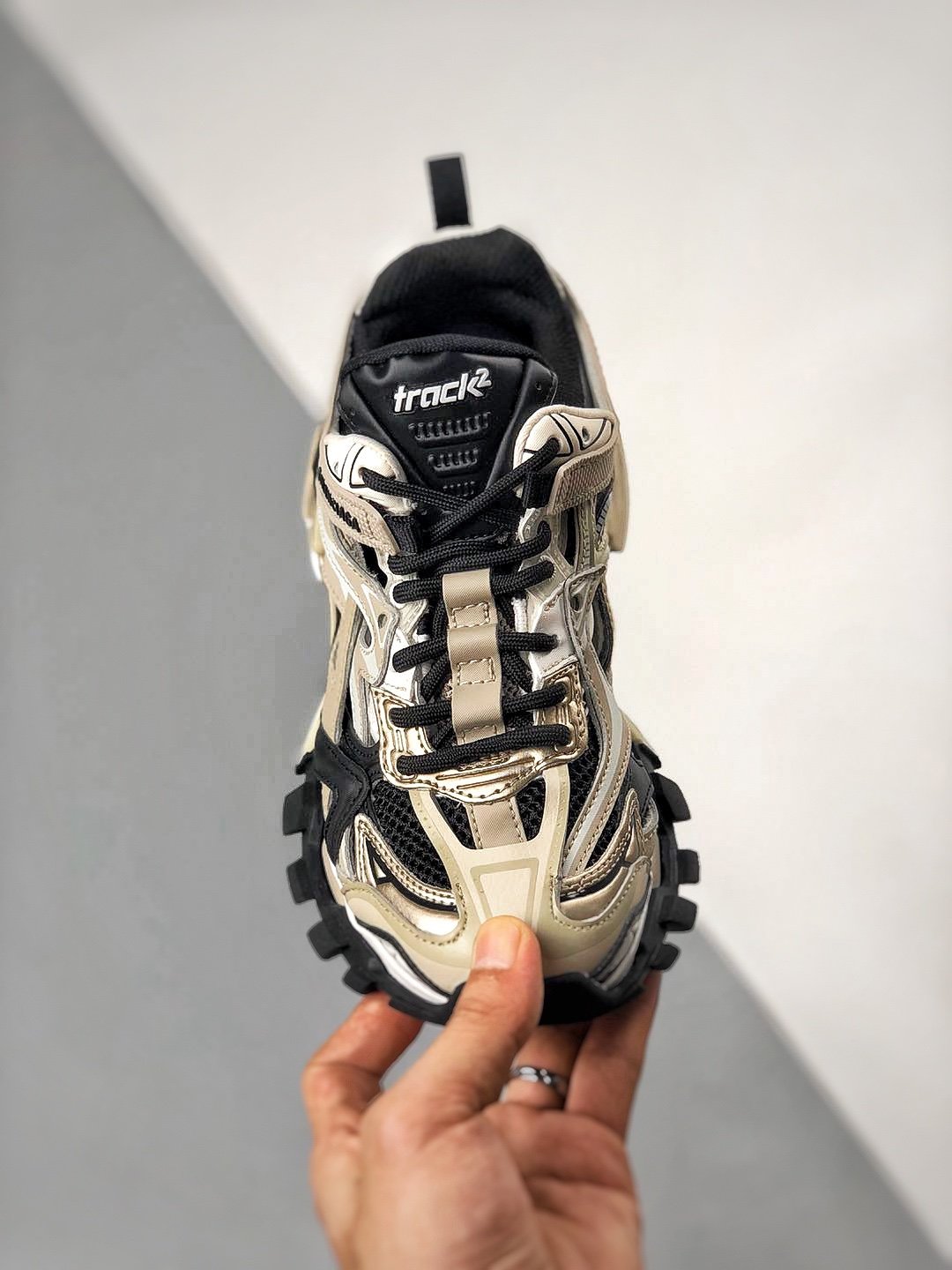 男女鞋 balenciaga track 2 sneakers香槟黑老爹鞋 巴黎世家 3.