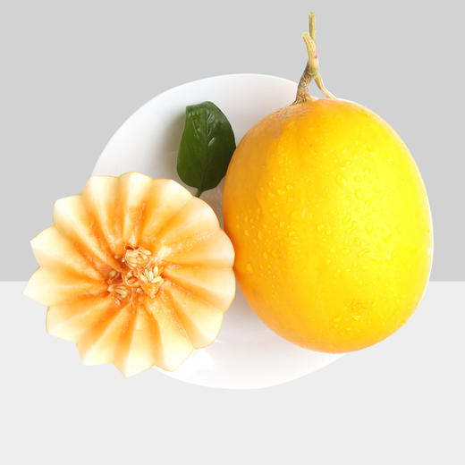 甘肃民勤蜜瓜 金红宝 现摘现发 皮色如金 香甜可口 水润多汁 8~9斤