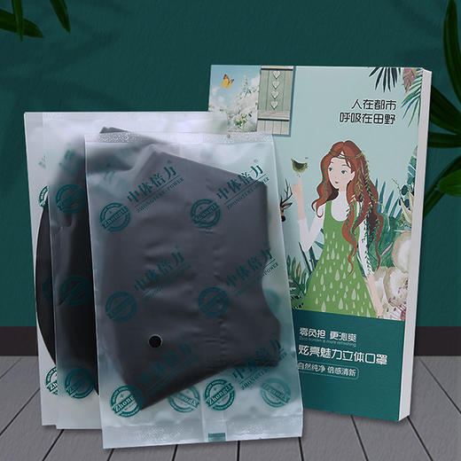 中体倍力成人防护口罩（黑） 商品图0