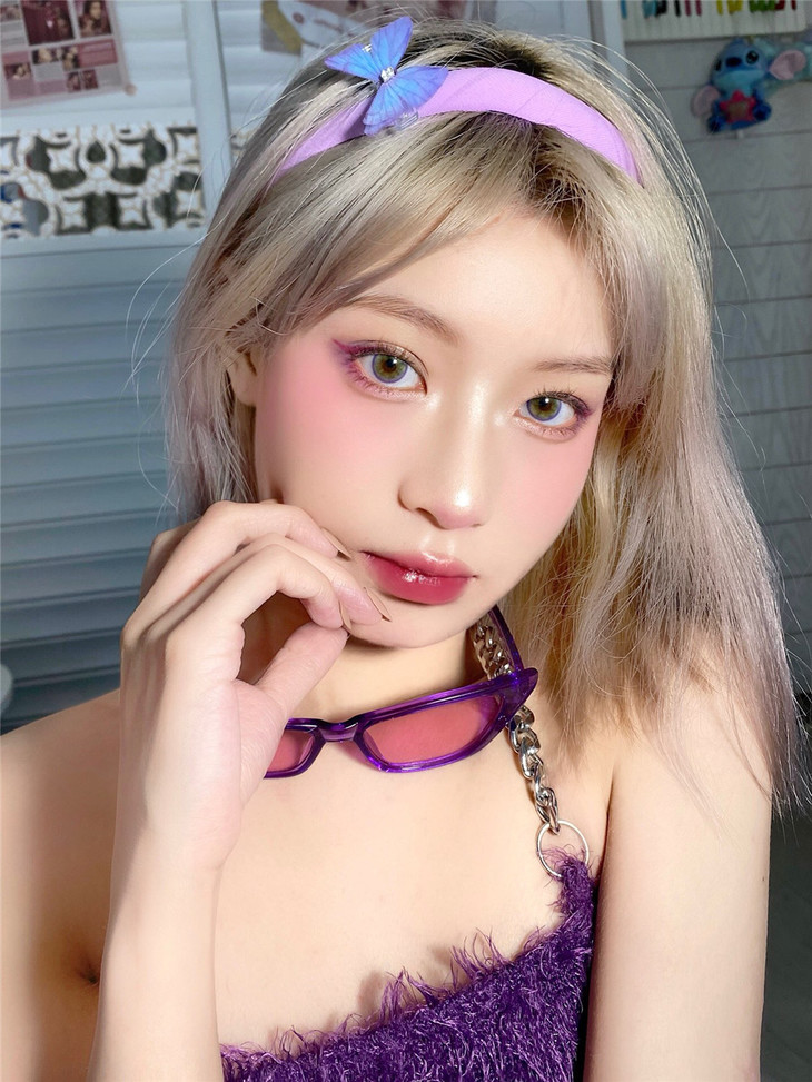 monicamor年抛维密系列维密紫绿棕大直径水光混血瞳马克龙派对夜