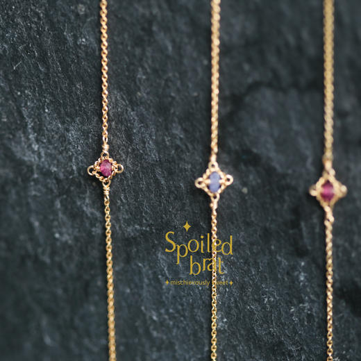 spoiledbrat jewelry凡尔赛坦桑石，红宝石手链 商品图3