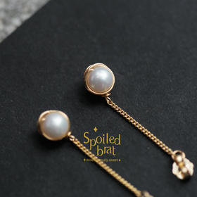spoiledbrat jewelry淡水珍珠耳钉