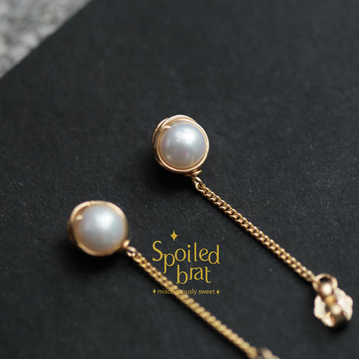 spoiledbrat jewelry淡水珍珠耳钉 商品图0