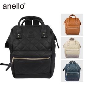 国内现货直发：anello/新款菱格PU双肩包