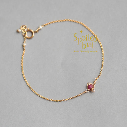 spoiledbrat jewelry凡尔赛坦桑石，红宝石手链 商品图2
