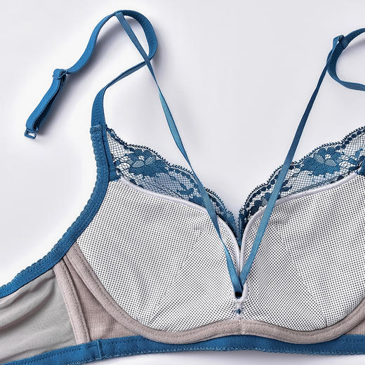 【特价商品不退不换】皇家丽美中厚款记忆钛圈聚拢时尚轻薄蕾丝文胸WJ910-2 商品图6