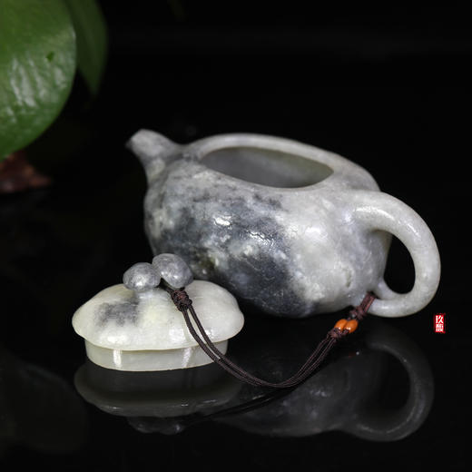 和田玉（青花）玉壶--供春壶（宋鸣放6616）309.82g 商品图2