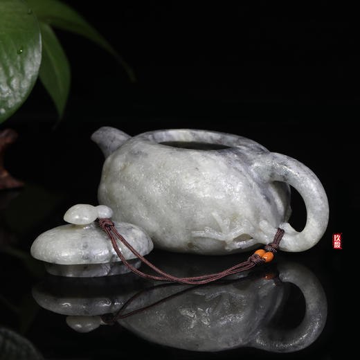 和田玉（青花）玉壶--供春壶（宋鸣放6615）265.15g 商品图1