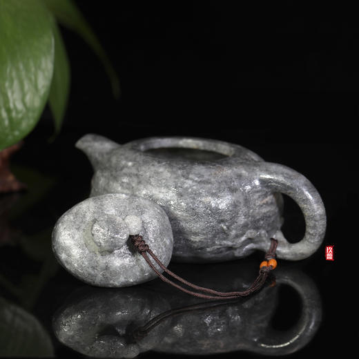 和田玉（青花）玉壶--供春壶（宋鸣放6597）325.7g 商品图1