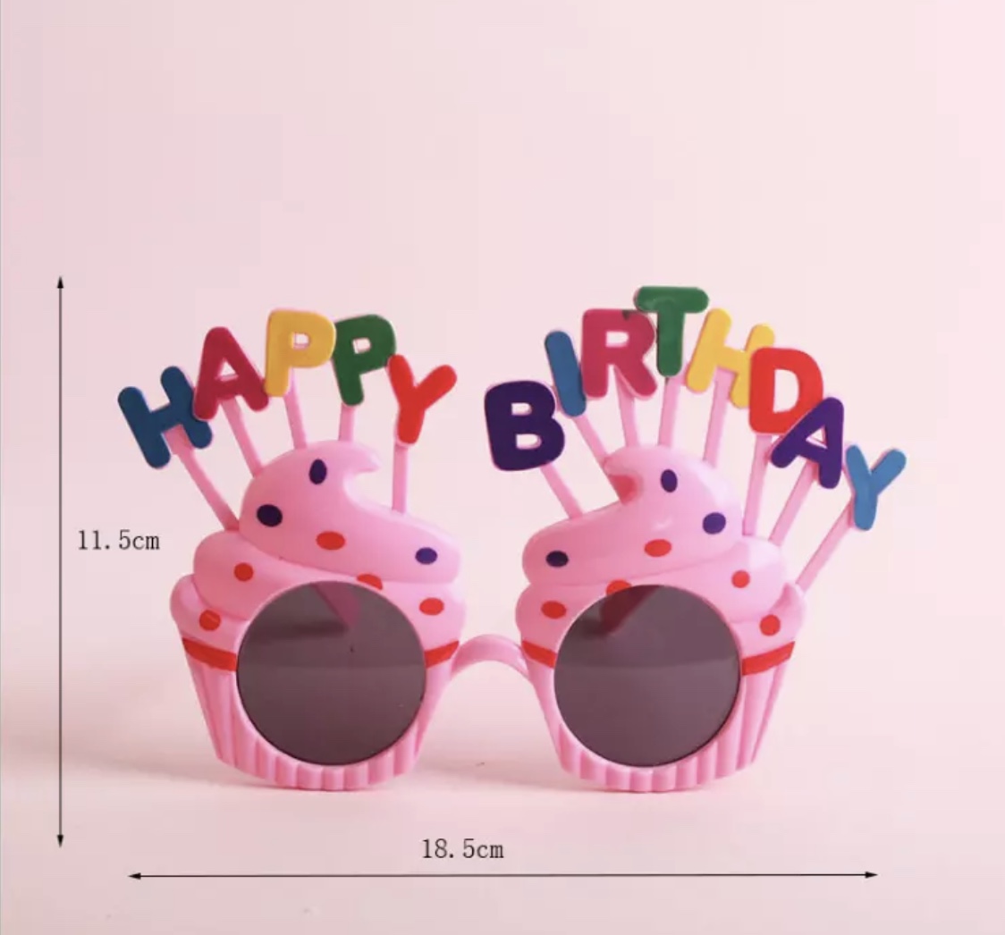 蛋糕配件 | 生日眼镜 - 粉色/白色/混色