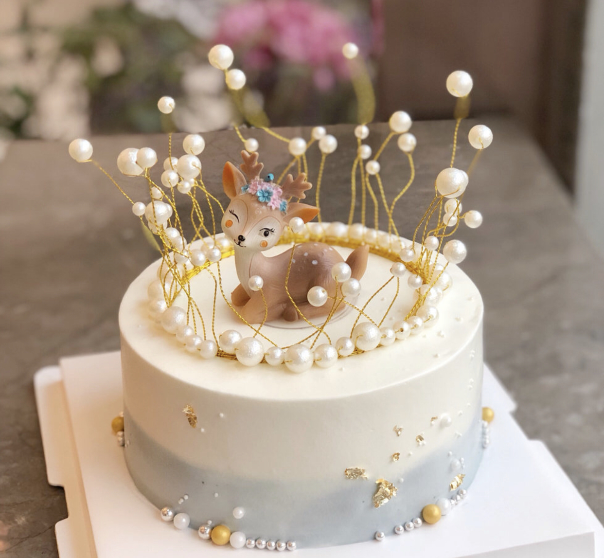 狮子家-ins风 少女心 小鹿生日蛋糕 纪念日蛋糕 聚会 仪式感必备