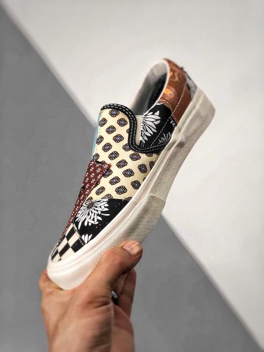 男女鞋 万斯vans 夏季限定腰果花拼接懒人鞋一脚蹬/低帮复古帆布鞋