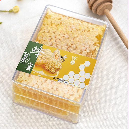 【蜂巢蜜+小秘蜜】蜂之语蜂蜜蜂巢蜜嚼着吃 天然非野生农家自产蜂巢蜂窝 纯正400克 商品图4