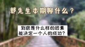 到底是什么样的因素，能决定一个人的成功？| 洪观茶室