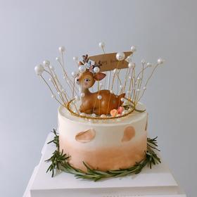 狮子家-森系小鹿生日蛋糕 纪念日蛋糕 聚会 仪式感必备