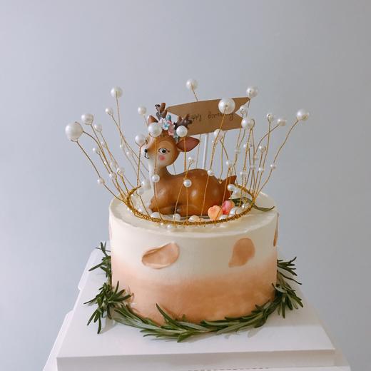 狮子家-森系小鹿生日蛋糕 纪念日蛋糕 聚会 仪式感必备 商品图0