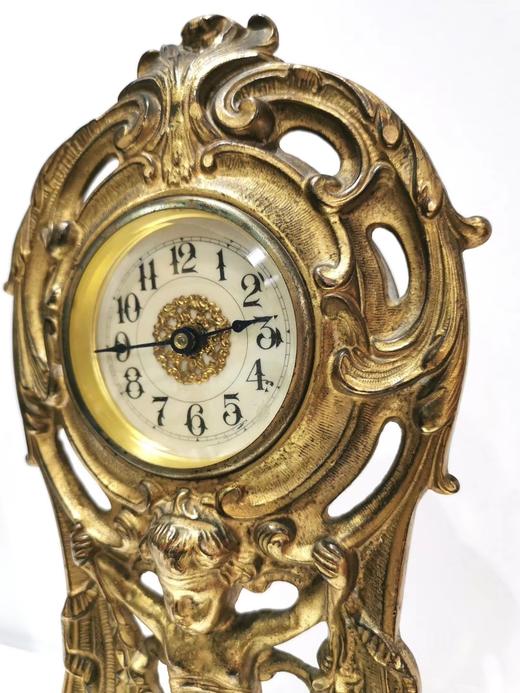 美国Vintage铜鎏金古董机械座钟 商品图9