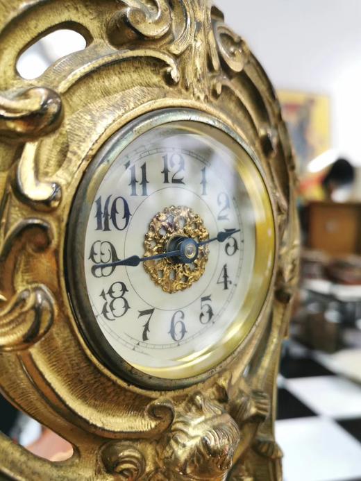 美国Vintage铜鎏金古董机械座钟 商品图10
