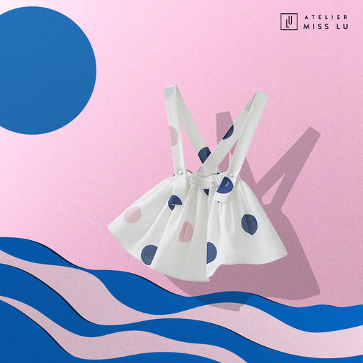 AtelierMissLu-「可爱多」 趣味波点背带童装小裙-00000026A 商品图0