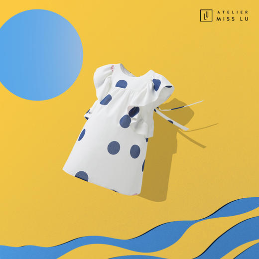 AtelierMissLu-「可可爱爱小A裙」 趣味波点系带童装小裙-00000028 商品图2