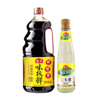 海天 生抽 味极鲜特级酱油 1.9L+海天 白米醋 450ml 中华老字号 商品图1