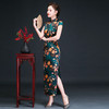 QY-Y5883-33-36真丝2020款中式复古旗袍裙 商品缩略图0