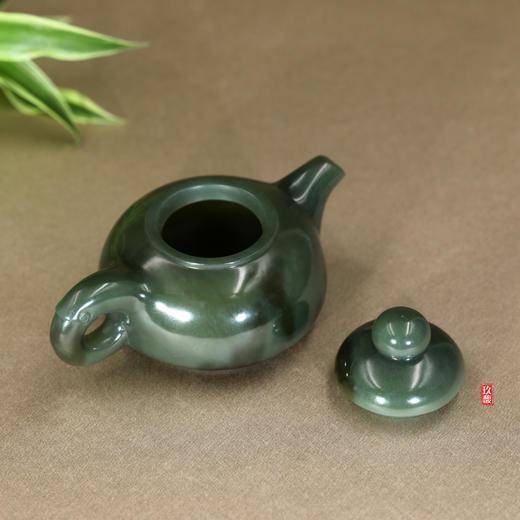 和田玉（碧玉）玉壶--西施壶（宋鸣放6673）79.84g 商品图4