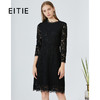 EITIE爱特爱品牌女装秋季时尚修身高腰圆领蕾丝连衣裙5807543 商品缩略图1