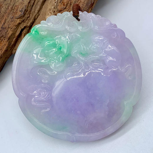 派瑞翡翠 翡翠福禄寿牌 糯种 春彩 商品图3