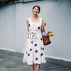 AtelierMissLu-「露背合理」趣味波点方领露背裙-0000620 商品缩略图0