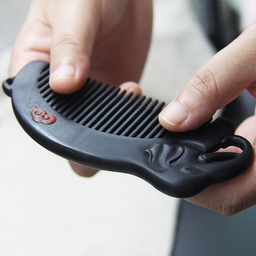 吉祥如意/手柄木梳 紫光檀/酸枝/血檀 商品图2