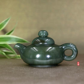 和田玉（碧玉）玉壶--西施壶（宋鸣放6673）79.84g