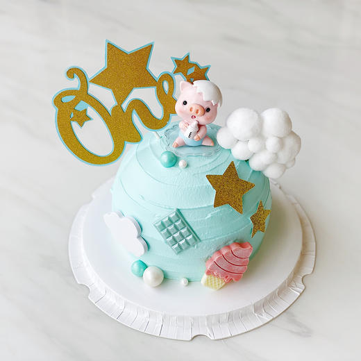 蛋糕 周岁猪宝宝 儿童梦幻星球款 商品图0