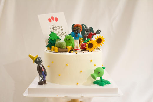 狮子家-植物大战僵尸 生日蛋糕 纪念日蛋糕 聚会 仪式感必备 商品图0