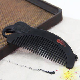 吉祥如意/手柄木梳 紫光檀/酸枝/血檀