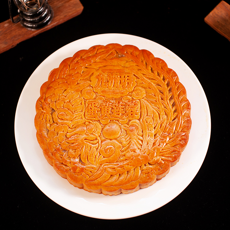 九洲玥低糖蛋黄莲蓉月饼单个2斤装铁盒经典广式大月饼