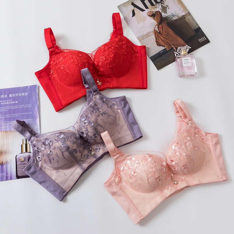 【秒杀品不退不换】皇家丽美无钢圈聚拢舒适调整型3D透气收副乳小胸显大文胸WWQ010-3