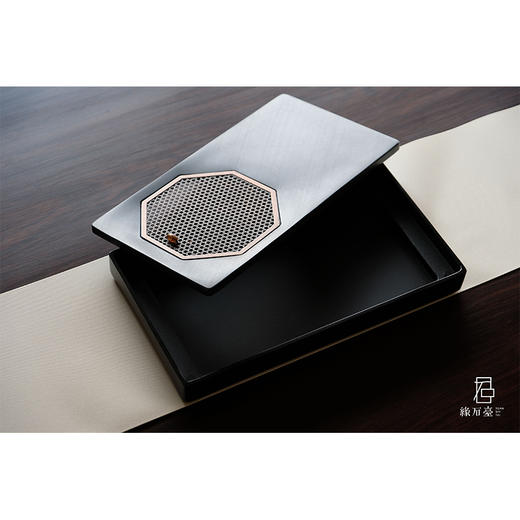 缘石台/无问干泡盘/小茶盘玉檀砚+手编铜 商品图2