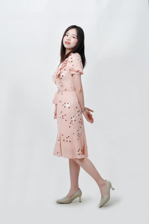 荷叶边开襟鱼尾裙 商品图1