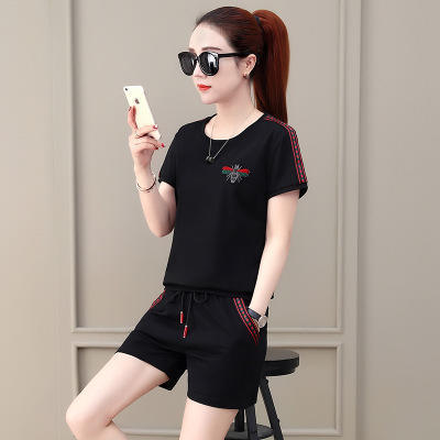 SP-XD8266夏季新款小蜜蜂短袖短裤两件套运动装 商品图3