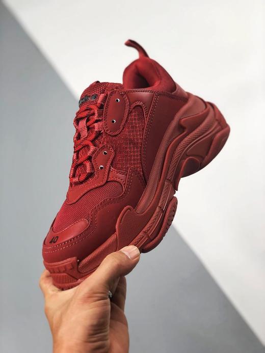 男女鞋 balenciaga triple s 酒红 巴黎世家老爹鞋