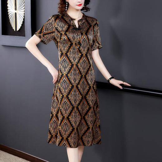 AHM-yslg8357夏季新款复古气质宽松连衣裙 商品图1