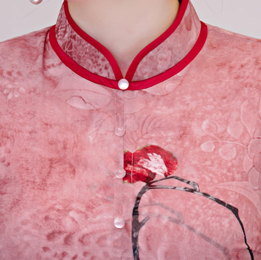 XL-9191国风奥黛中长款喜婆婆婚宴旗袍裙 商品图2